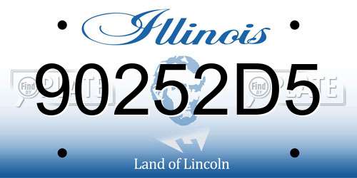 90252D5 Illinois License Plate