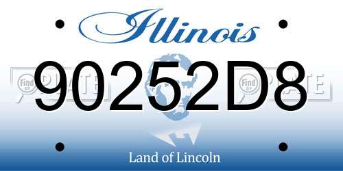 90252D8 Illinois License Plate