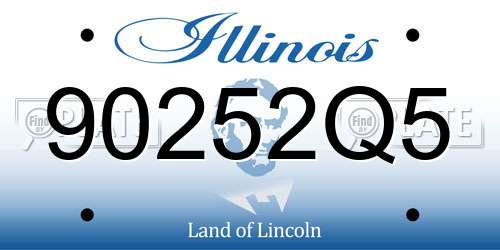 90252Q5 Illinois License Plate