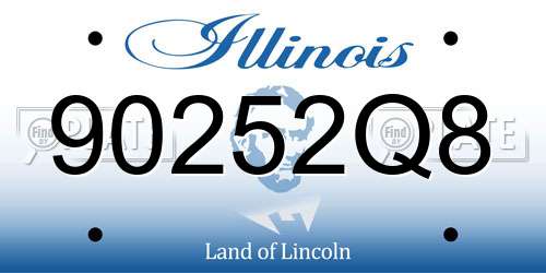 90252Q8 Illinois License Plate