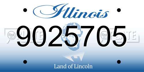9025705 Illinois License Plate