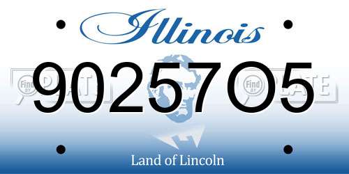 90257O5 Illinois License Plate