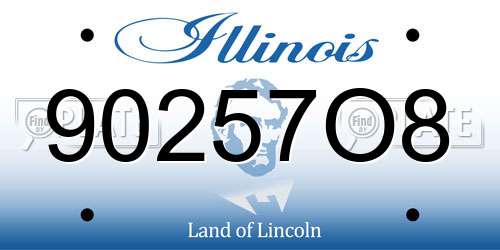 90257O8 Illinois License Plate