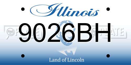 9026BH Illinois License Plate