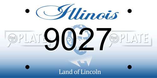 9027 Illinois License Plate