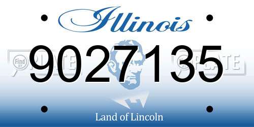 9027135 Illinois License Plate