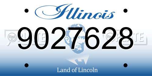 9027628 Illinois License Plate