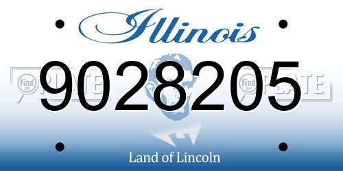 9028205 Illinois License Plate