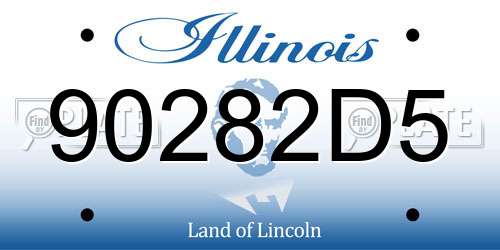 90282D5 Illinois License Plate