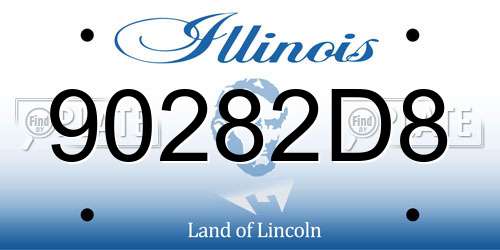 90282D8 Illinois License Plate