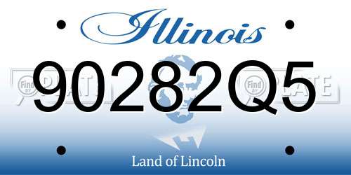 90282Q5 Illinois License Plate