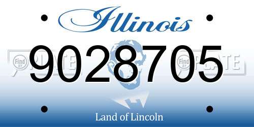 9028705 Illinois License Plate