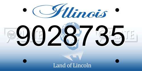 9028735 Illinois License Plate