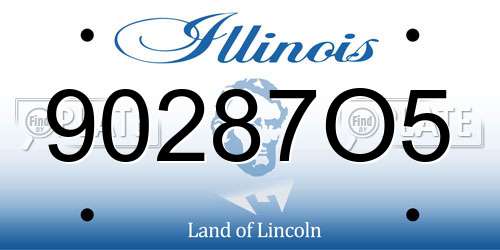 90287O5 Illinois License Plate