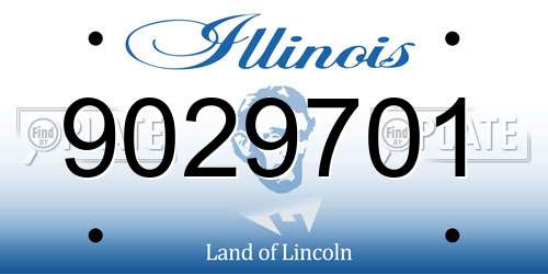 9029701 Illinois License Plate
