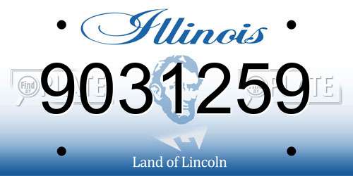 9031259 Illinois License Plate