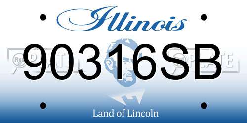 90316SB Illinois License Plate