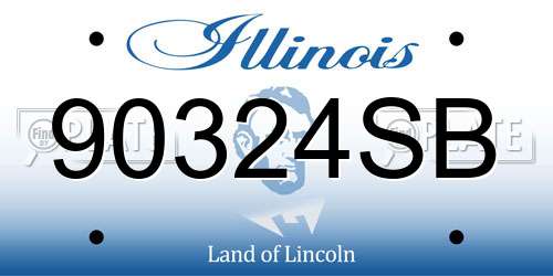 90324SB Illinois License Plate