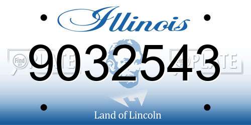 9032543 Illinois License Plate