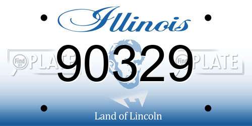 90329 Illinois License Plate