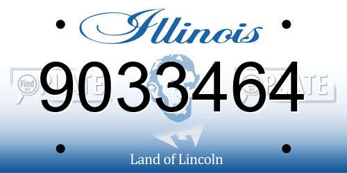 9033464 Illinois License Plate