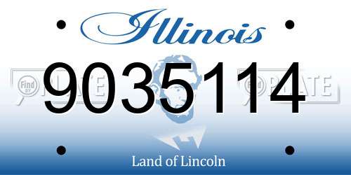9035114 Illinois License Plate