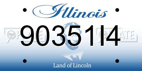 90351I4 Illinois License Plate
