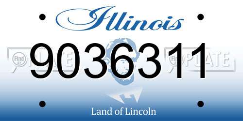 9036311 Illinois License Plate