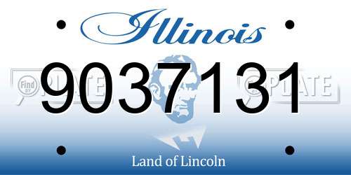 9037131 Illinois License Plate