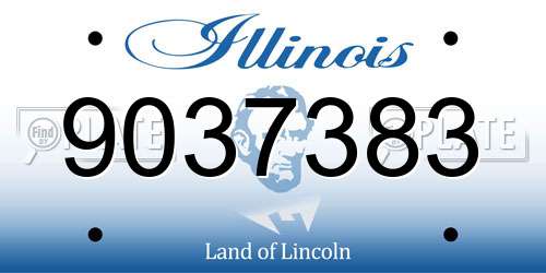 9037383 Illinois License Plate