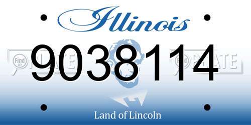 9038114 Illinois License Plate