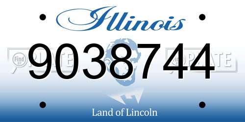 9038744 Illinois License Plate