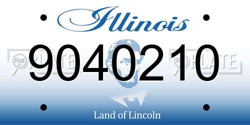 9040210 Illinois License Plate