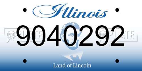9040292 Illinois License Plate