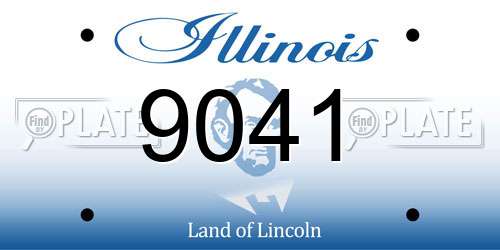 9041 Illinois License Plate