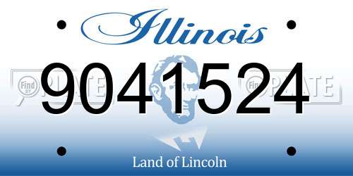 9041524 Illinois License Plate