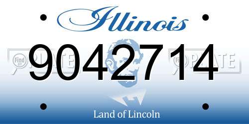 9042714 Illinois License Plate