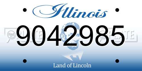 9042985 Illinois License Plate
