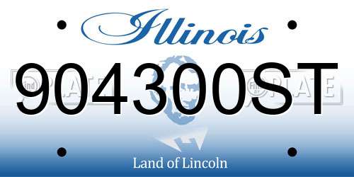 904300ST Illinois License Plate