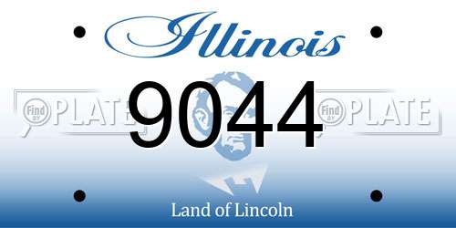 9044 Illinois License Plate