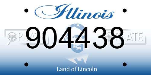 904438 Illinois License Plate