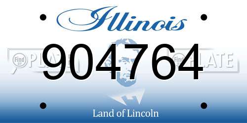 904764 Illinois License Plate