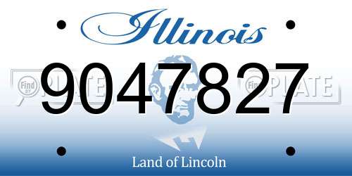 9047827 Illinois License Plate