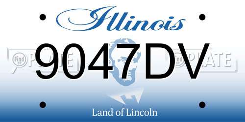 9047DV Illinois License Plate