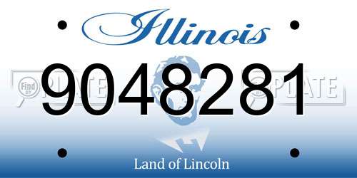 9048281 Illinois License Plate