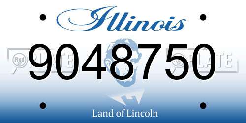 9048750 Illinois License Plate