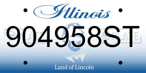 904958ST Illinois License Plate