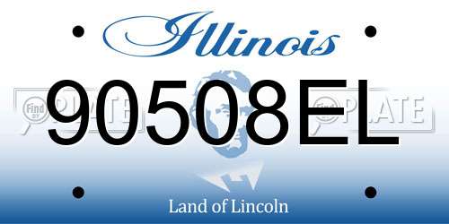 90508EL Illinois License Plate