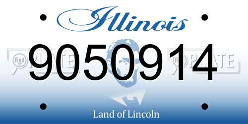 9050914 Illinois License Plate