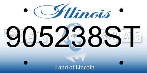 905238ST Illinois License Plate
